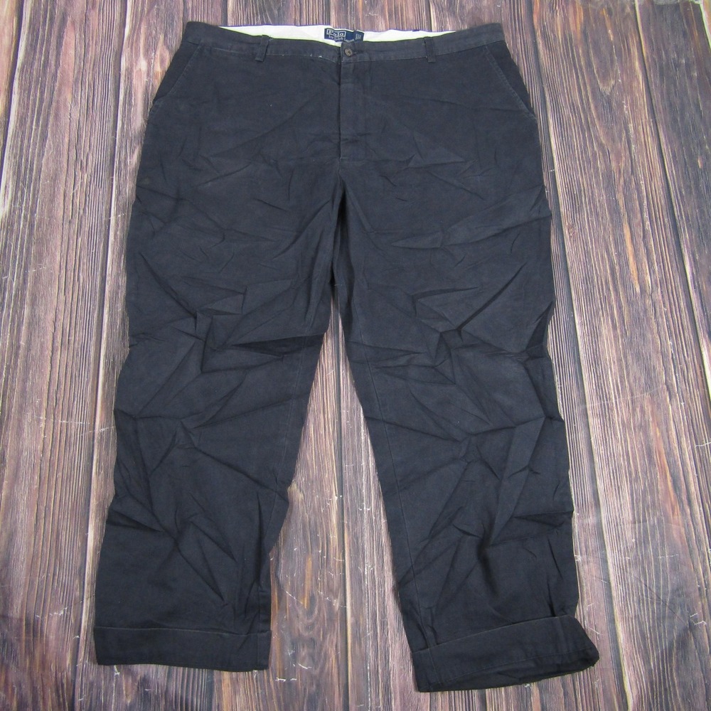 Polo Ralph Lauren Classic Chino Pants Mens 40x30 Flat Front Casual Dress Trouser